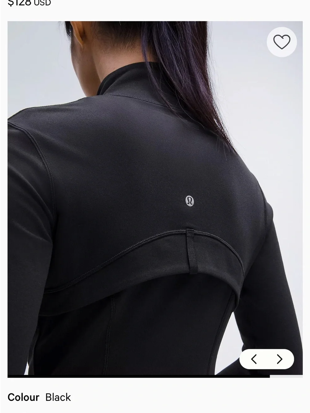 Lululemon Define jacket size 4 Black